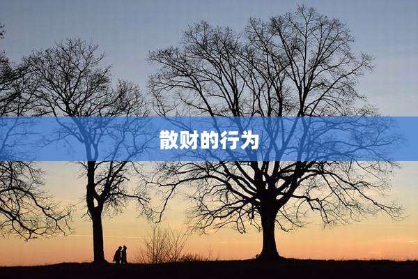 散财的行为