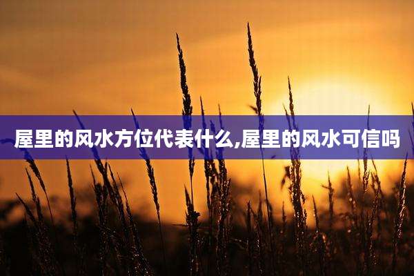 屋里的风水方位代表什么,屋里的风水可信吗