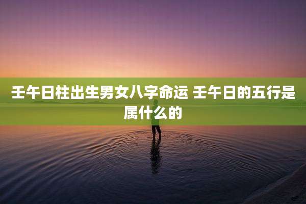 壬午日柱出生男女八字命运 壬午日的五行是属什么的