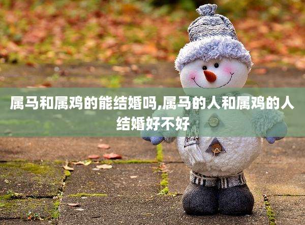 属马和属鸡的能结婚吗,属马的人和属鸡的人结婚好不好