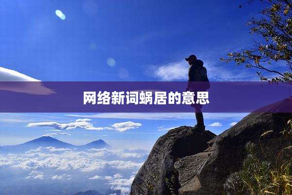 网络新词蜗居的意思