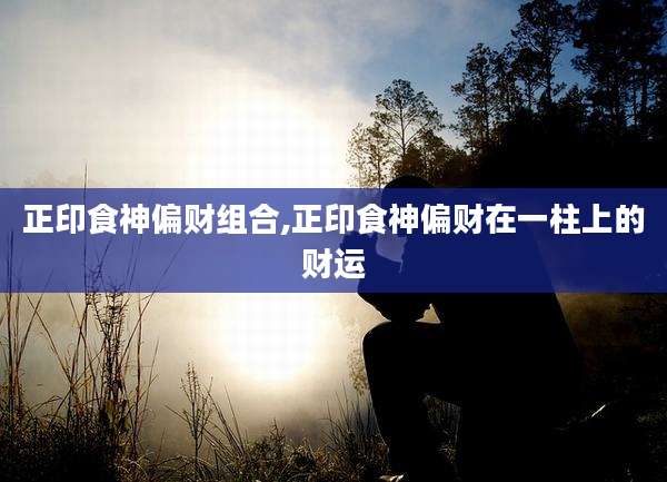 正印食神偏财组合,正印食神偏财在一柱上的财运
