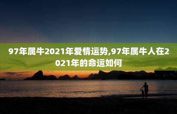 97年属牛2021年爱情运势,97年属牛人在2021年的命运如何