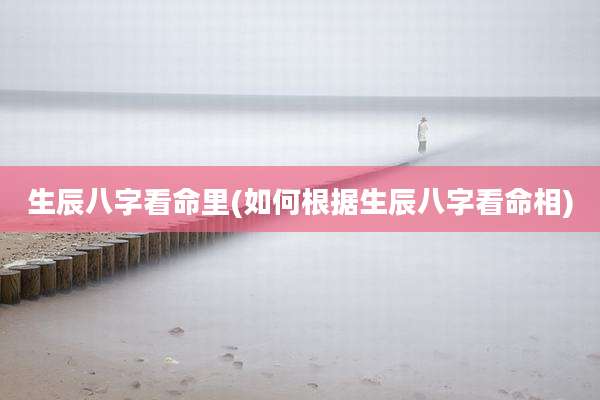 生辰八字看命里(如何根据生辰八字看命相)