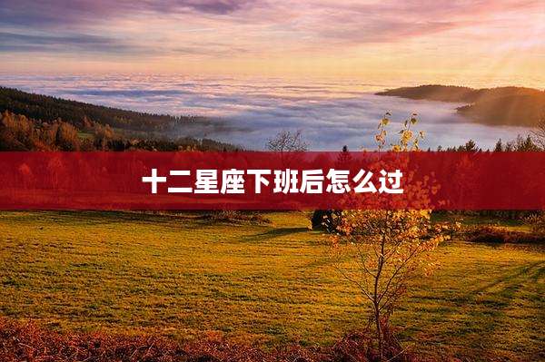 十二星座下班后怎么过