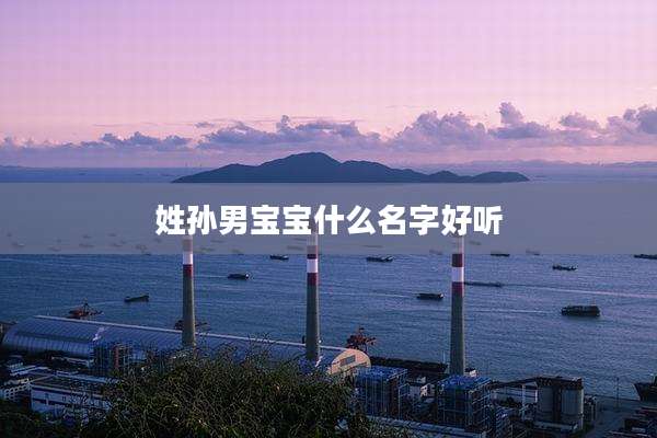 姓孙男宝宝什么名字好听