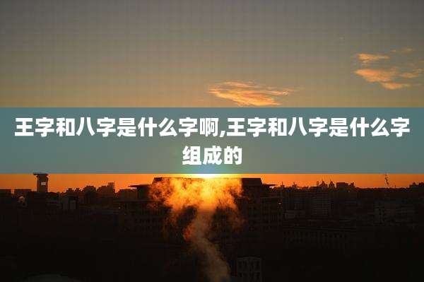 王字和八字是什么字啊,王字和八字是什么字组成的