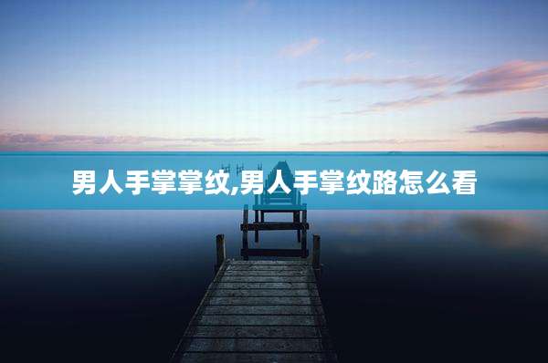 男人手掌掌纹,男人手掌纹路怎么看