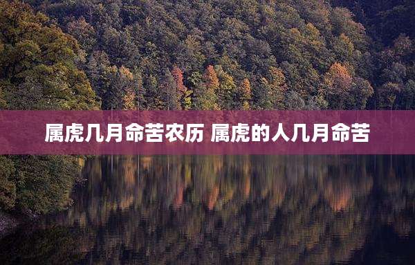 属虎几月命苦农历 属虎的人几月命苦