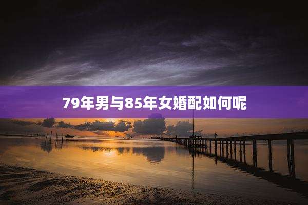 79年男与85年女婚配如何呢