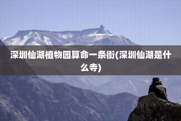 深圳仙湖植物园算命一条街(深圳仙湖是什么寺)