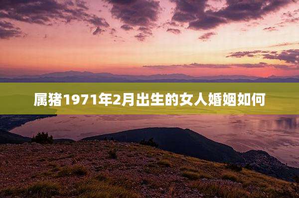 属猪1971年2月出生的女人婚姻如何