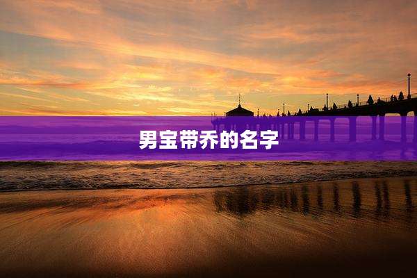 男宝带乔的名字
