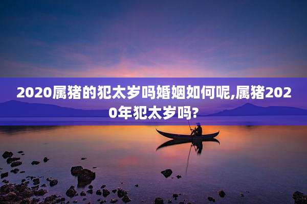 2020属猪的犯太岁吗婚姻如何呢,属猪2020年犯太岁吗?