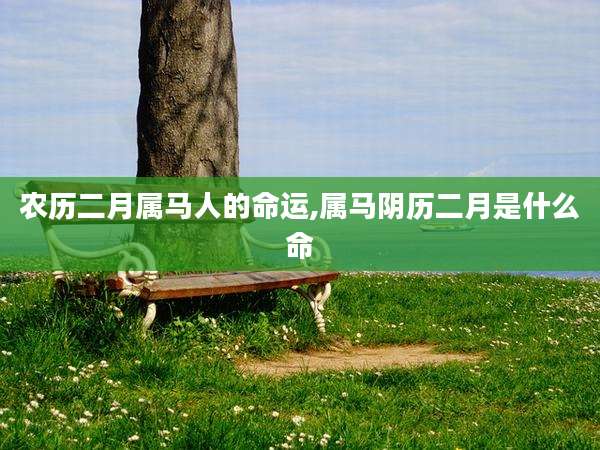 农历二月属马人的命运,属马阴历二月是什么命