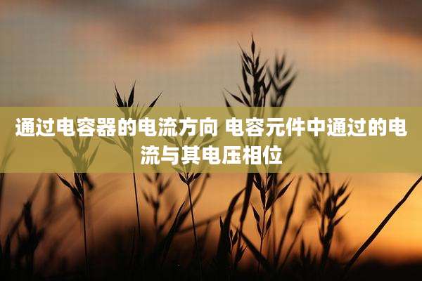 通过电容器的电流方向 电容元件中通过的电流与其电压相位