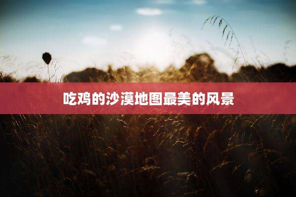 吃鸡的沙漠地图最美的风景