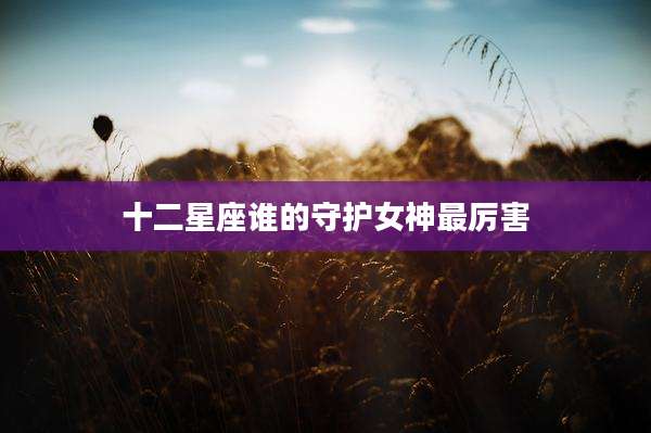 十二星座谁的守护女神最厉害
