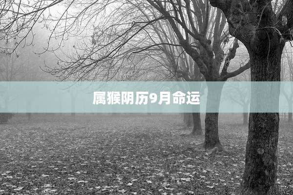 属猴阴历9月命运