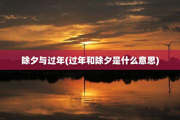 除夕与过年(过年和除夕是什么意思)