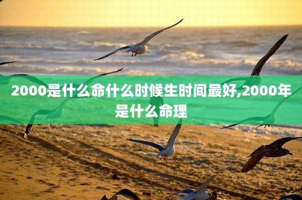 2000是什么命什么时候生时间最好,2000年是什么命理