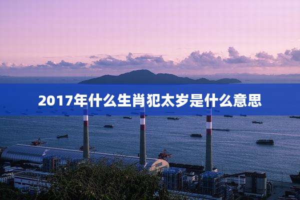 2017年什么生肖犯太岁是什么意思