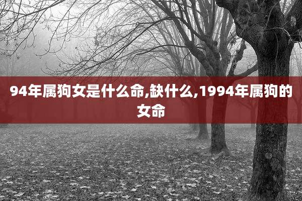 94年属狗女是什么命,缺什么,1994年属狗的女命