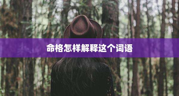 命格怎样解释这个词语