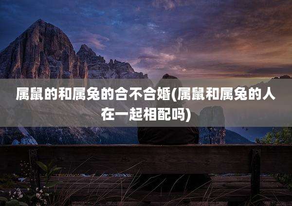 属鼠的和属兔的合不合婚(属鼠和属兔的人在一起相配吗)