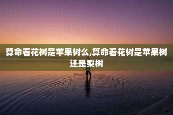 算命看花树是苹果树么,算命看花树是苹果树还是梨树