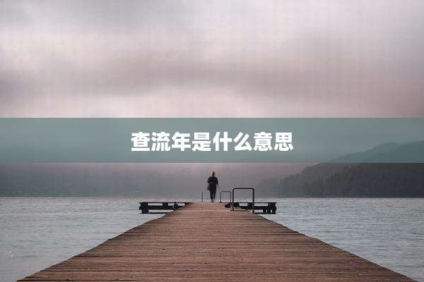 查流年是什么意思