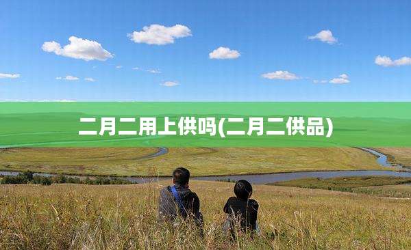 二月二用上供吗(二月二供品)