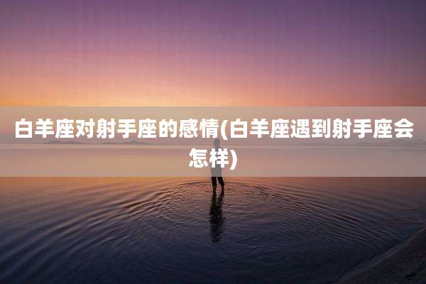 白羊座对射手座的感情(白羊座遇到射手座会怎样)