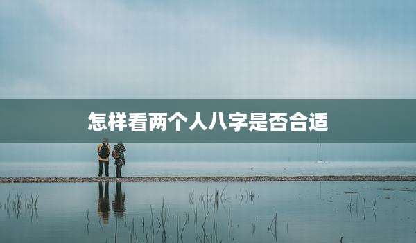怎样看两个人八字是否合适