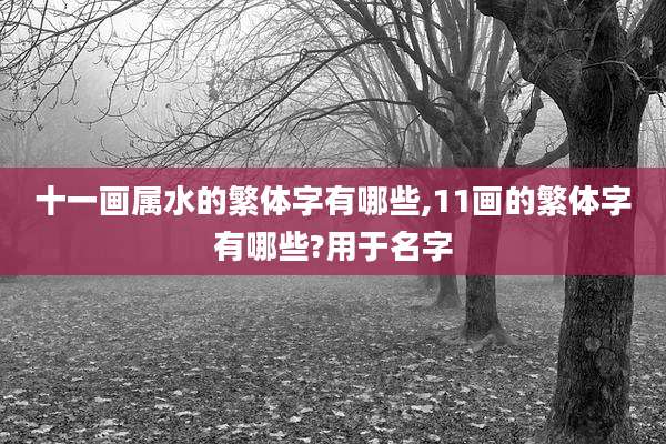 十一画属水的繁体字有哪些,11画的繁体字有哪些?用于名字
