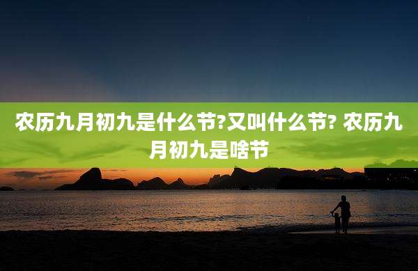 农历九月初九是什么节?又叫什么节? 农历九月初九是啥节