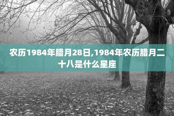 农历1984年腊月28日,1984年农历腊月二十八是什么星座