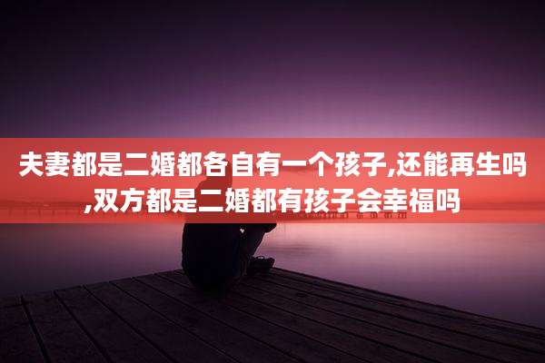 夫妻都是二婚都各自有一个孩子,还能再生吗,双方都是二婚都有孩子会幸福吗