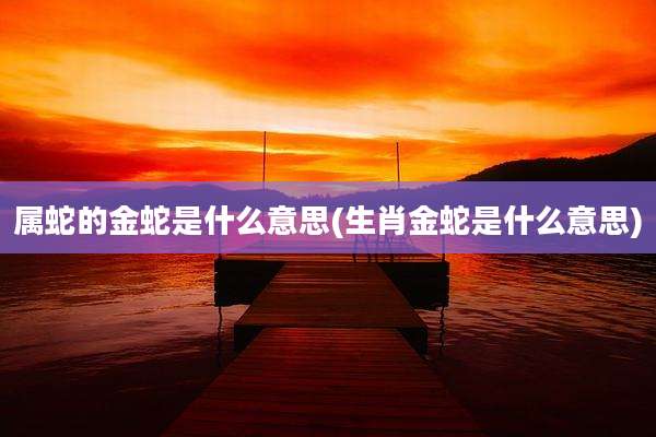 属蛇的金蛇是什么意思(生肖金蛇是什么意思)