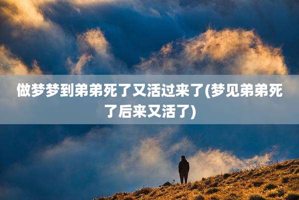 做梦梦到弟弟死了又活过来了(梦见弟弟死了后来又活了)
