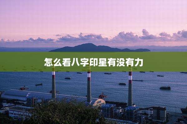 怎么看八字印星有没有力