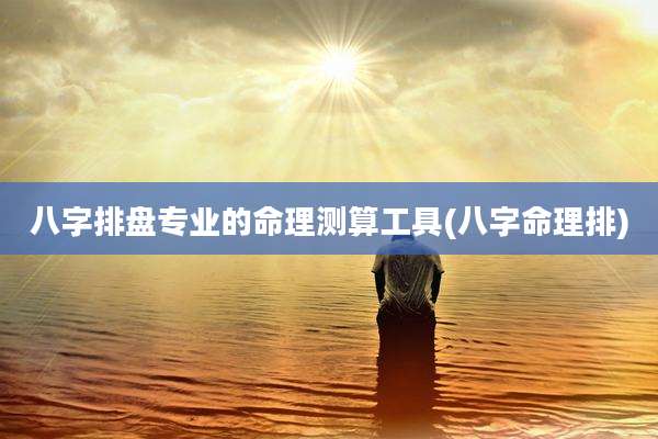八字排盘专业的命理测算工具(八字命理排)