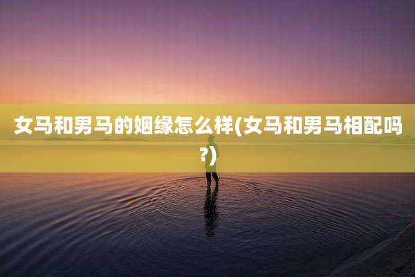 女马和男马的姻缘怎么样(女马和男马相配吗?)