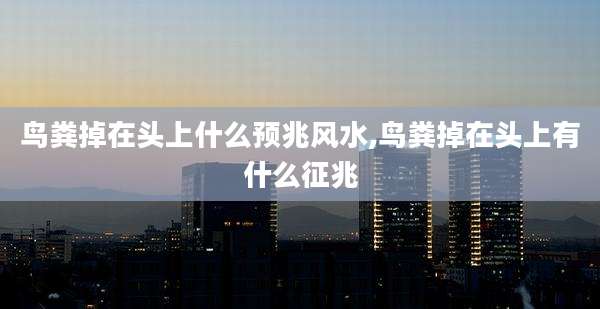 鸟粪掉在头上什么预兆风水,鸟粪掉在头上有什么征兆