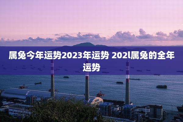属兔今年运势2023年运势 202l属兔的全年运势