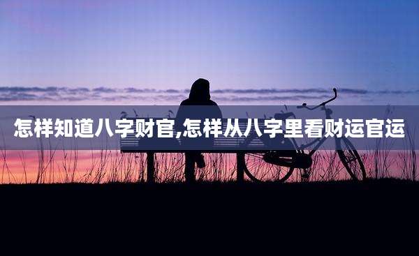 怎样知道八字财官,怎样从八字里看财运官运
