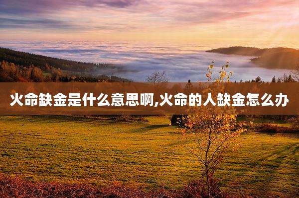 火命缺金是什么意思啊,火命的人缺金怎么办