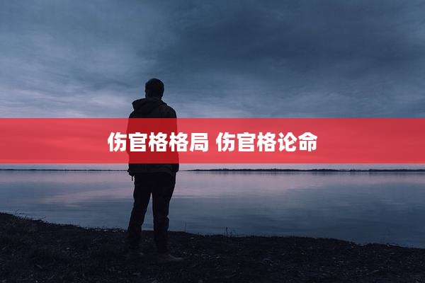 伤官格格局 伤官格论命