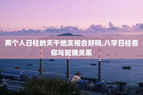 两个人日柱的天干地支相合好吗,八字日柱看你与配偶关系