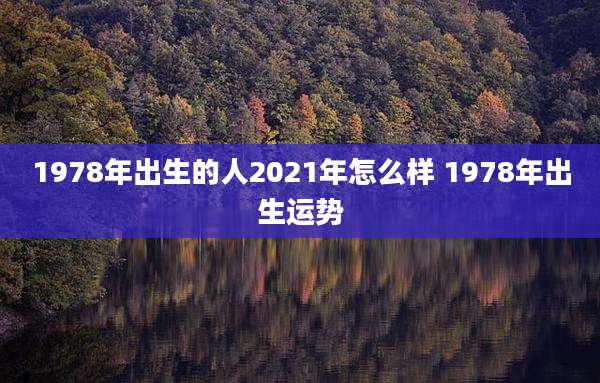 1978年出生的人2021年怎么样 1978年出生运势